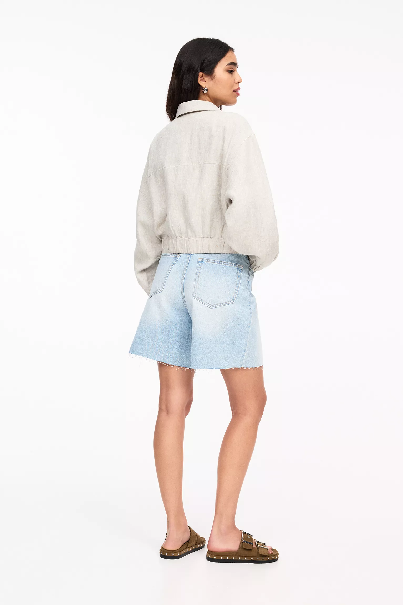 100% linen bomber jacket - Image 2